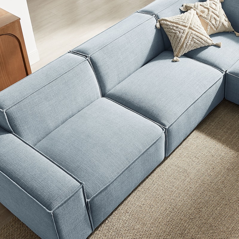 Restore 5-Piece Performance Fabric Upholstered Modular L-Shaped Sofa