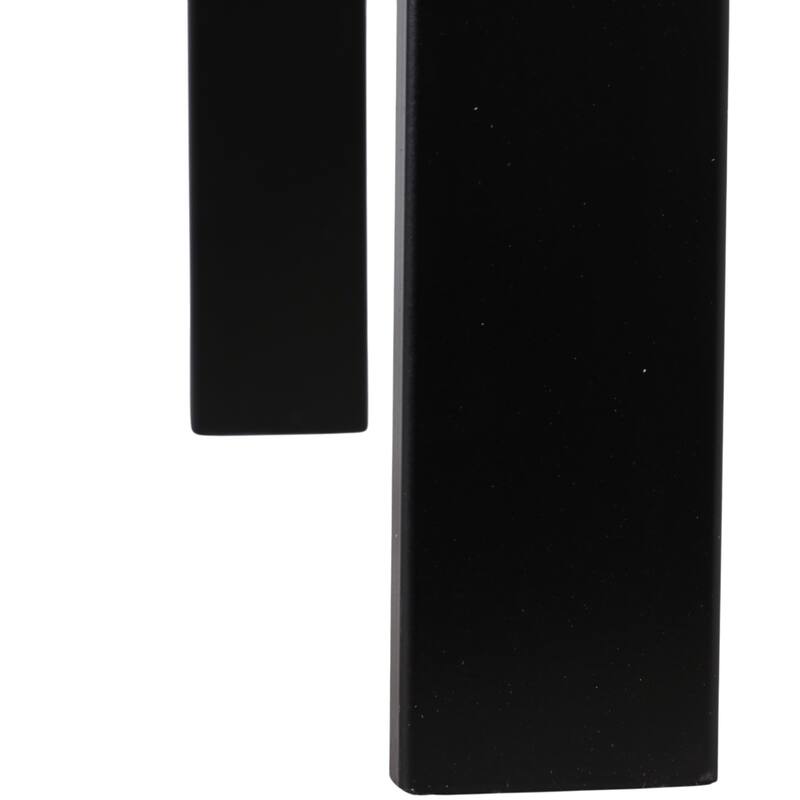 Stone Agate Accent Table Contemporary Round Modern Design - 20" Black - 18" x 14.25" x 20"