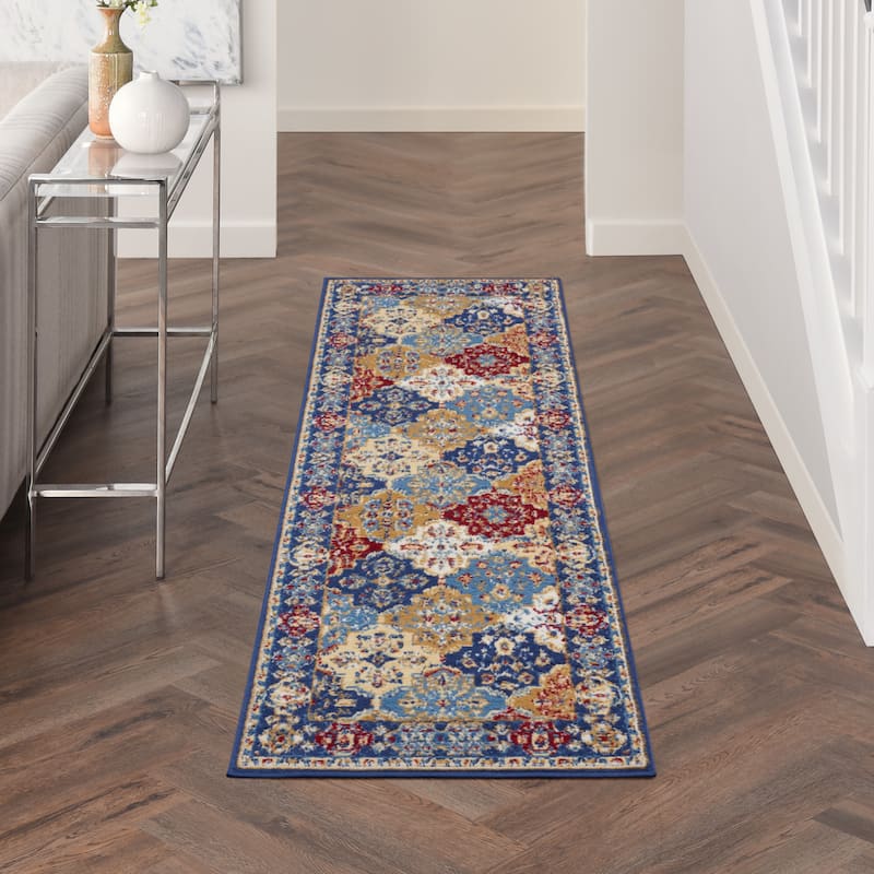 Nourison Grafix Vintage Boho Persian Border Area Rug