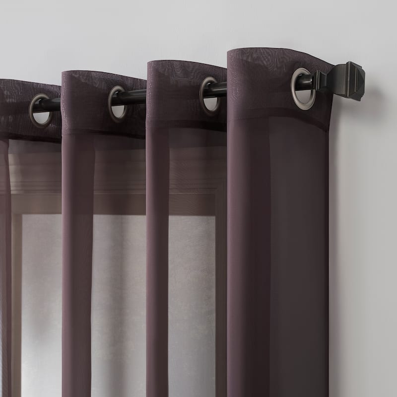 No. 918 Emily Voile Sheer Grommet Curtain Panel- Single Panel