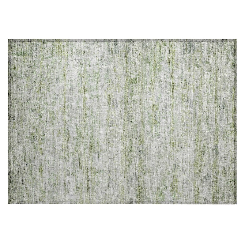 Machine Washable Indoor/ Outdoor Contemporary Solid Chantille Rug