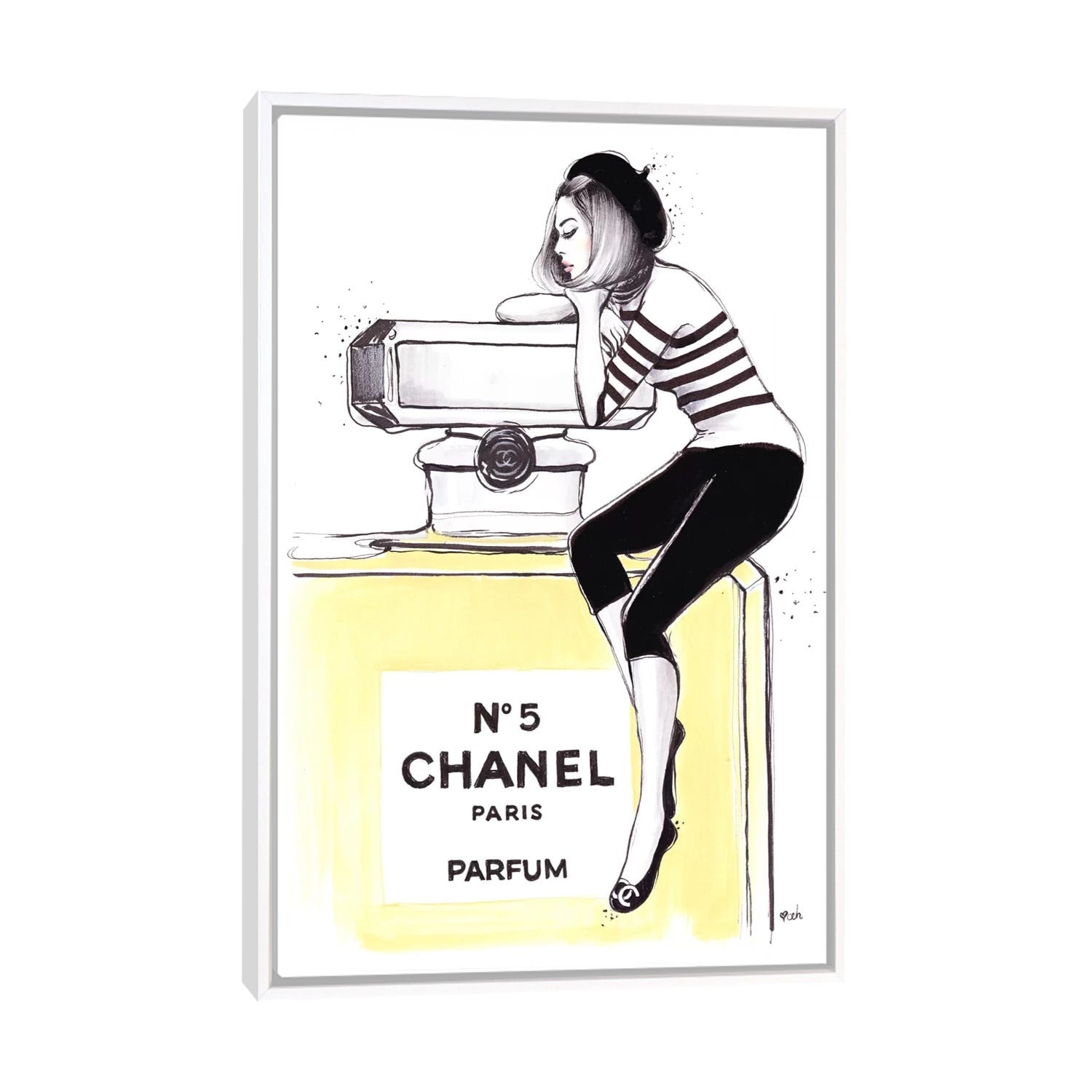 iCanvas Chanel Sunglasses by La femme Jojo Framed - On Sale