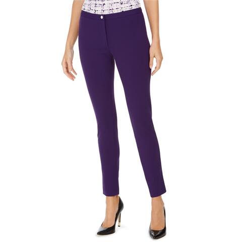 Calvin Klein Womens Highline Skinny Casual Trouser Pants, Purple, 23