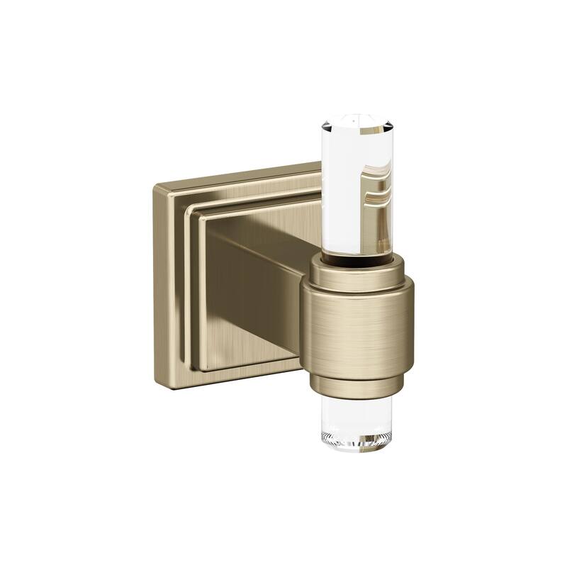 Amerock Glacio Single Robe Hook - Clear/Golden Champagne