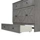 Gray Full Size Modern Murphy Bed with Storage Drawers and USB