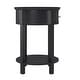 preview thumbnail 43 of 55, Fillmore 1-Drawer Oval Wood Shelf Accent End Table by iNSPIRE Q Modern