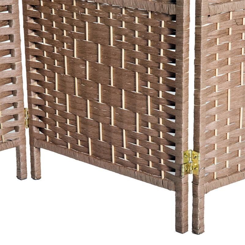 Wicker Weave 3 Panel Room Divider Privacy Screen