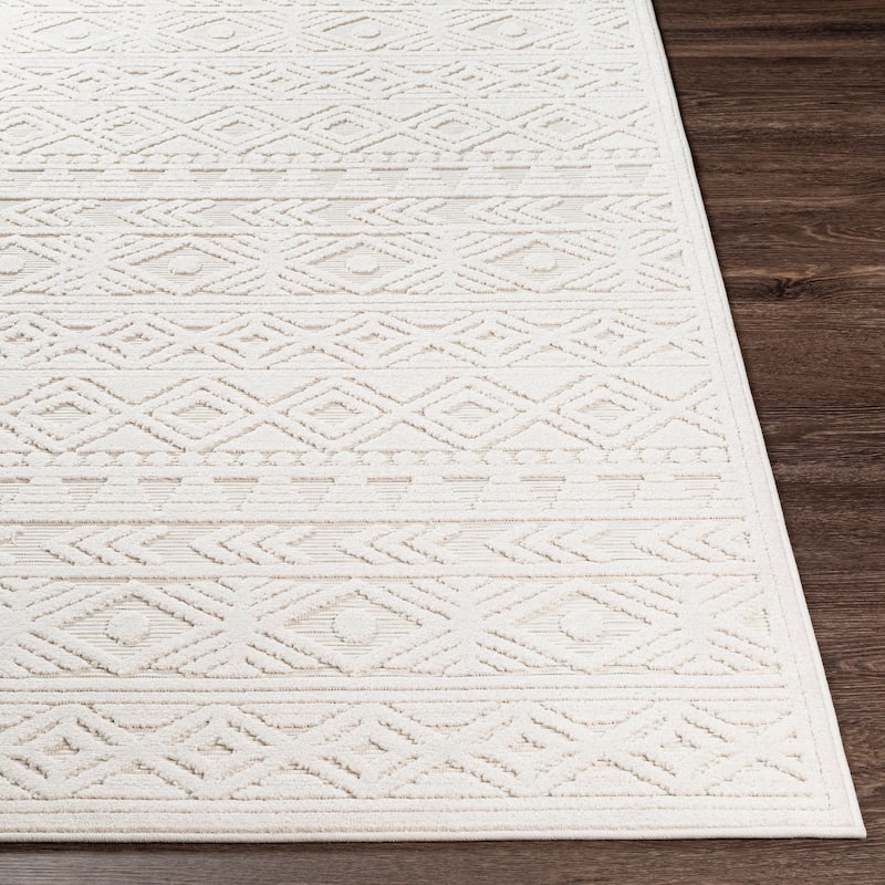 Atatiana Indoor/ Outdoor Global Stripe Area Rug