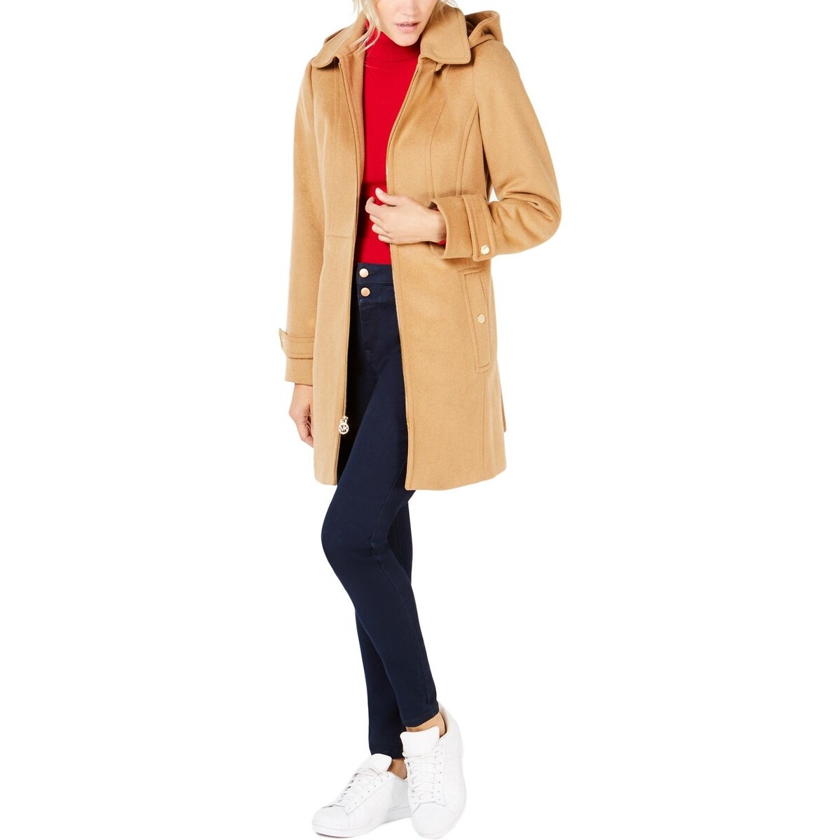 michael kors petite hooded coat