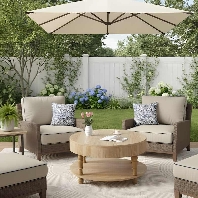 31.5" Modern Round Flip-top Coffee Table with Hidden Compartment