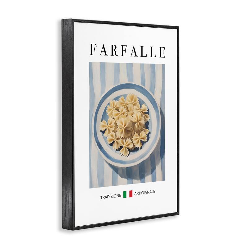 Stupell Traditional Farafalle Pasta Framed Giclee Art Design By Andreas Magnusson