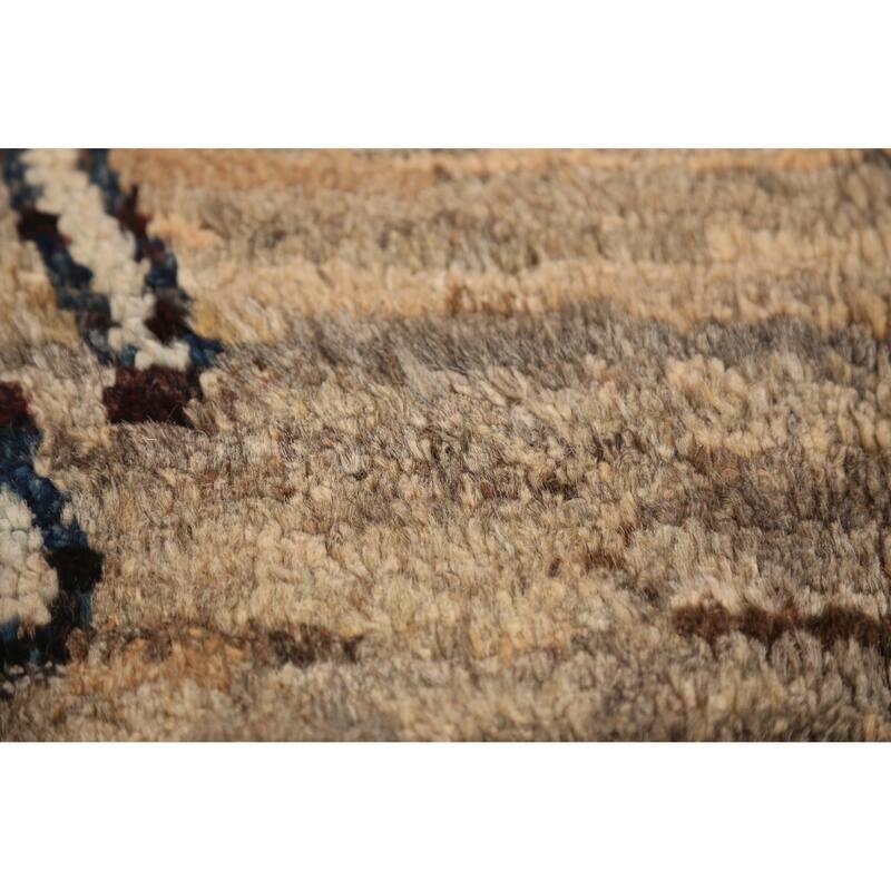 Geometric Moroccan Oriental Area Rug Handmade Wool Carpet - 7'0" x 9'8"