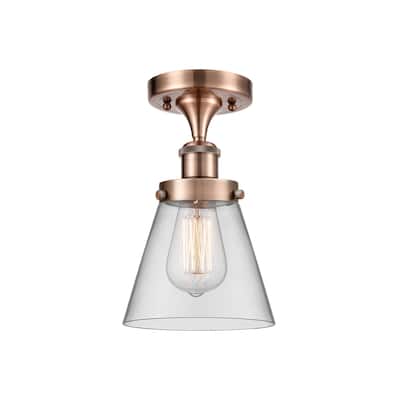 Innovations Lighting Ballston Urban Cone - 1 Light 6" Semi-Flush Mount