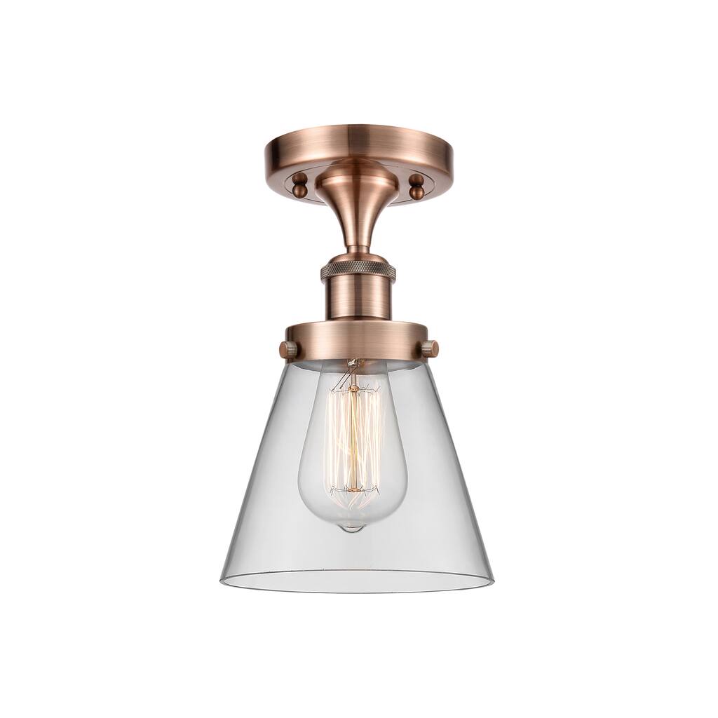 Innovations Lighting Ballston Urban Cone - 1 Light 6" Semi-Flush Mount
