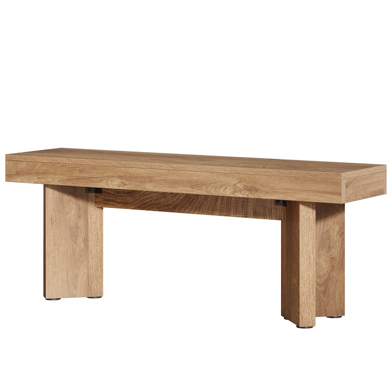 Farmhouse Wooden Dining Bench, 47" Indoor Kitchen Table Bench