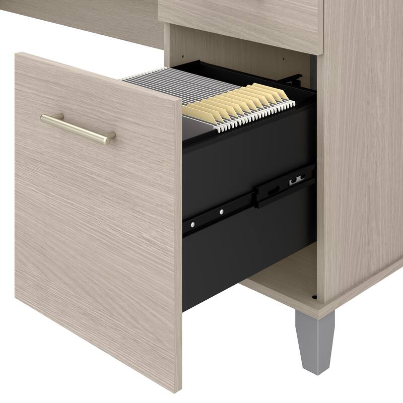 Bush Furniture Somerset 60W L Shaped Desk with Drawers and Storage