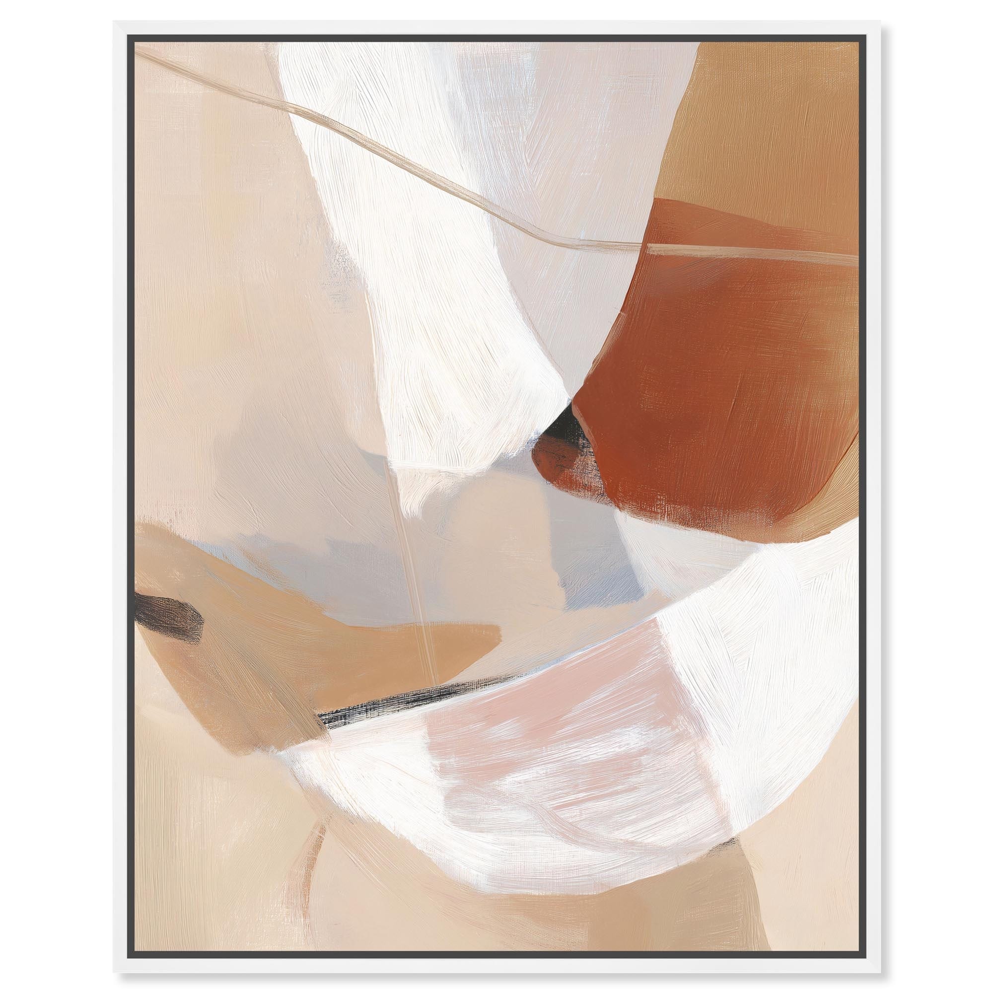 Natural Veil II Brown Art Framed Canvas Print by Art Remedy