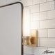preview thumbnail 1 of 7, Hunter Lenlock 1 Light Wall Sconce - Glam, Contemporary - Damp Rated! Alturas Gold - White glass