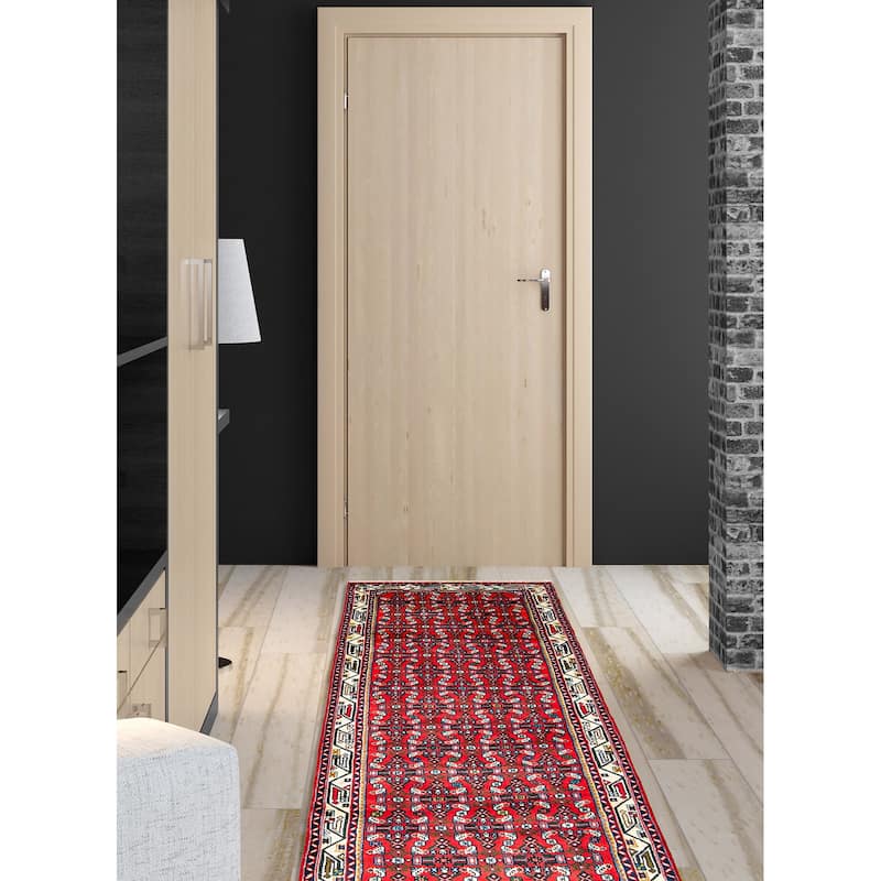 ECARPETGALLERY Hand-knotted Andelz Red Wool Rug - 2' 10" x 9' 9"