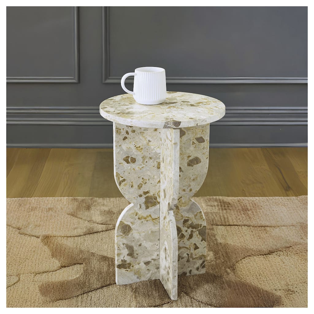 Signature Design by Ashley Treygan Beige Accent Table - 15" W x 15" D x 23" H