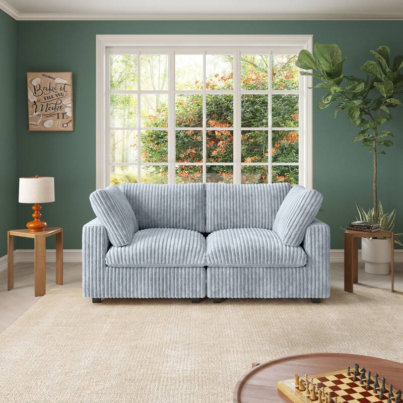 78" Plush Soft Deep Seat Couch, Cloud Sectional Couch, Modular Love Seat Sofa for Living Room - 2 Seat