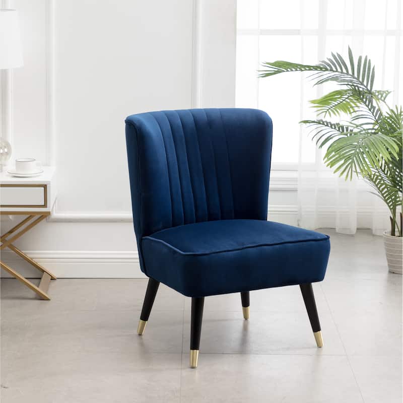 Blue 26" Polyester Accent Chair - Blue