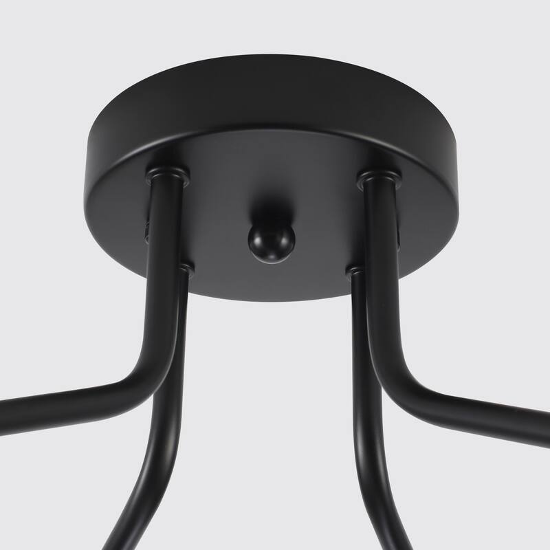 Modern 4-Light Semi Flush Mount Ceiling Light for Dining Room Bedroom Hallway Entryway