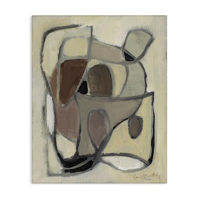 Stupell Rustic Curved Shapes Abstract Canvas Wall Art Design By Lanie Loreth
