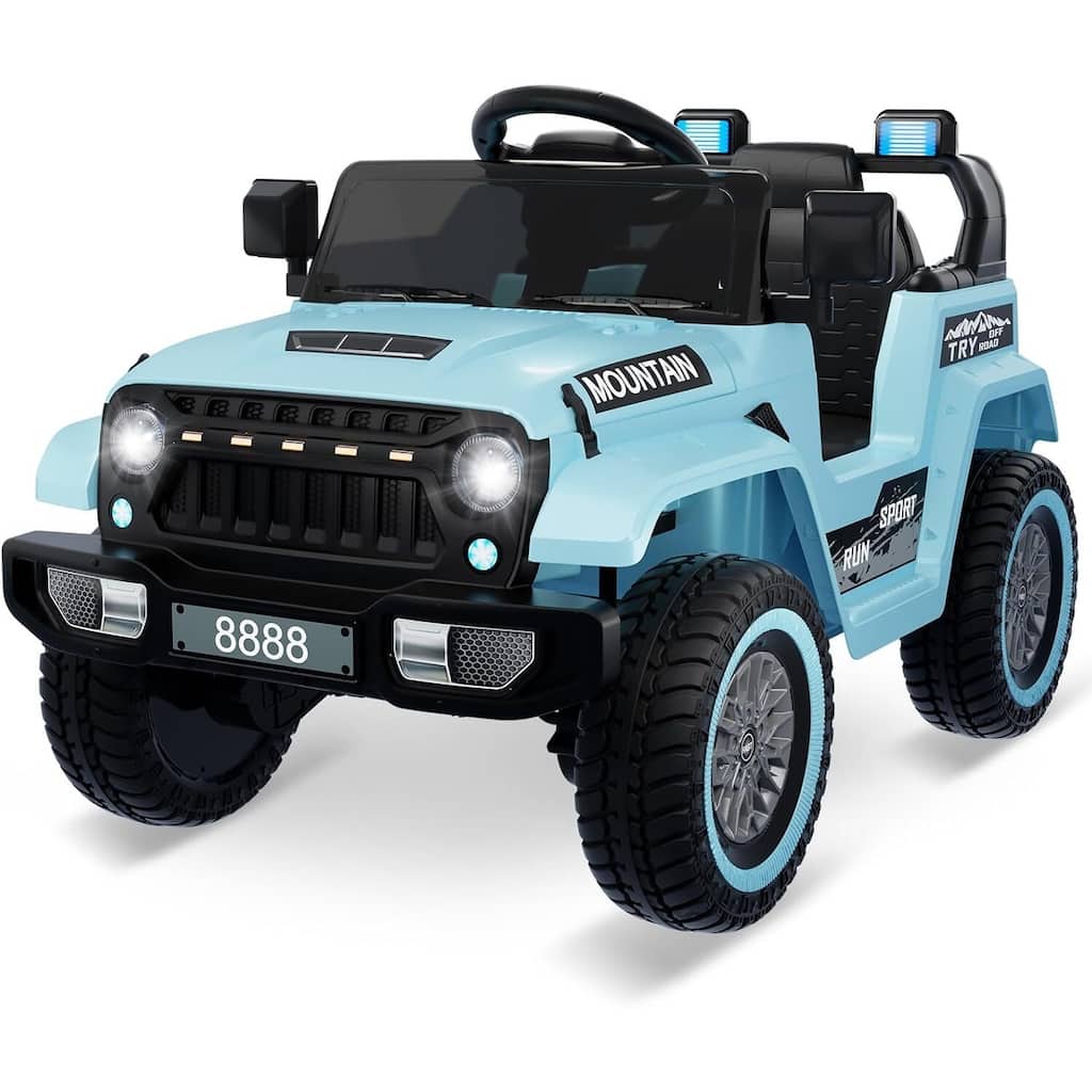 Electric Toy Car, 12V Kids Ride on Car with Remote Control Best Gift for Boys Girls, Light Blue