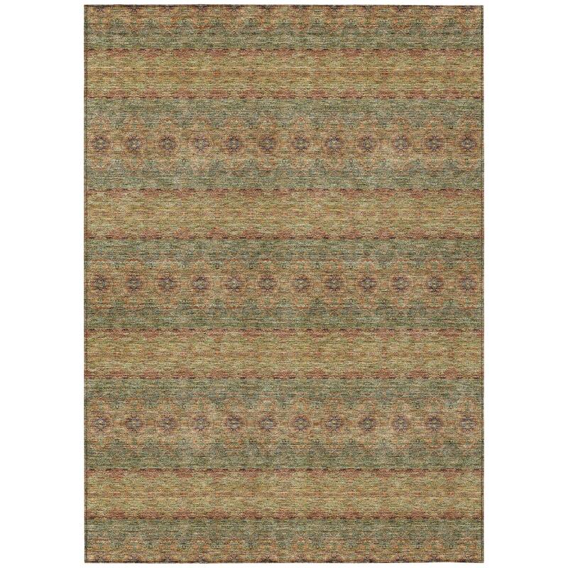 Machine Washable Indoor/ Outdoor Chantille Ombre Stripes Rug