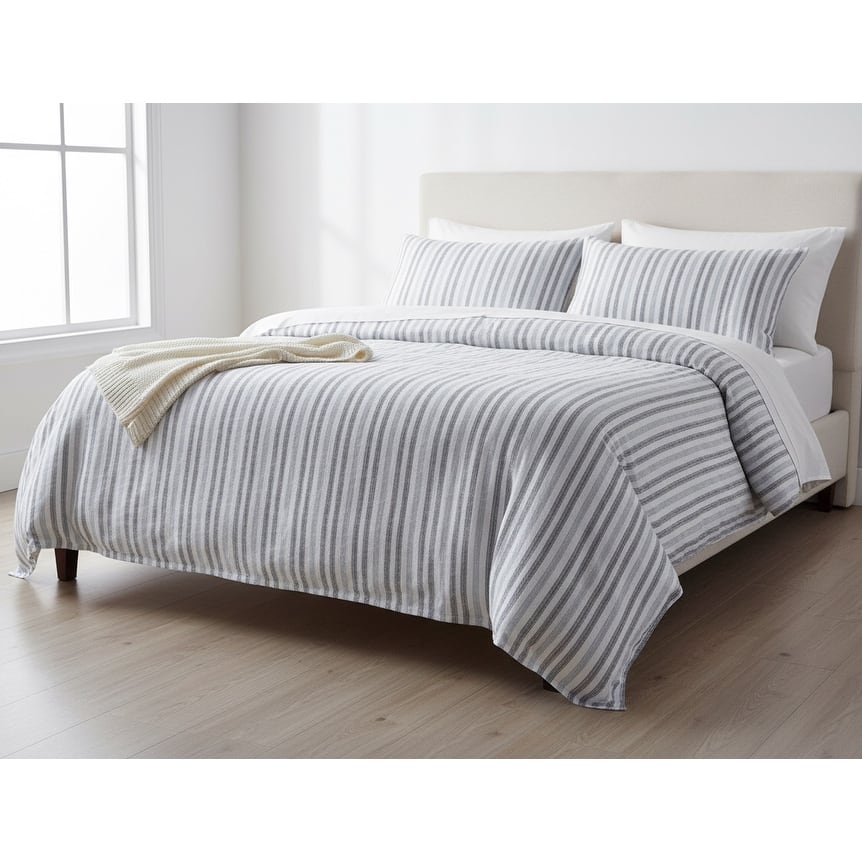 Rizzy Home Blackberry Grove Natural Striped Comforter Set