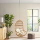 preview thumbnail 1 of 16, Richards Outdoor/Indoor Wicker Hanging Chair (No Stand) by Christopher Knight Home Light Brown + Beige