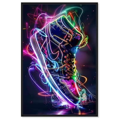 Bright Lights Sneaker Canvas by Art Remedy