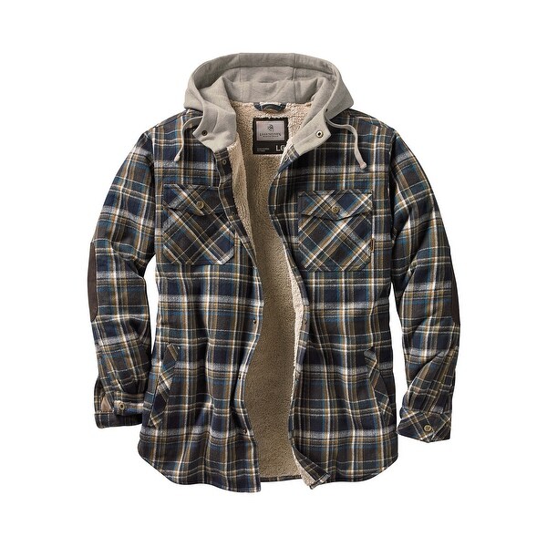 Legendary Whitetails Men's Camp Night Berber Lined Hooded Flannel
