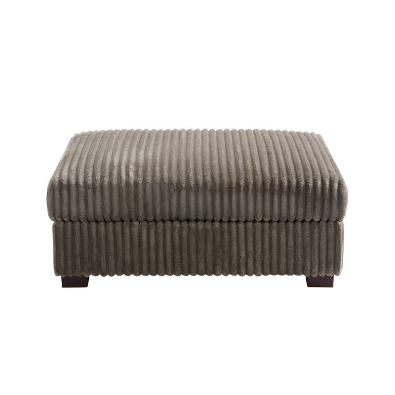 Modern Cotton Flannel Upholstery Oversized Ottoman