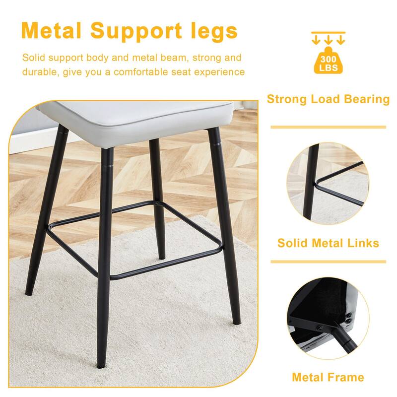Techno-Fabric Bar Chair Set - Two Pieces,The backrest has a vertical and smooth line design