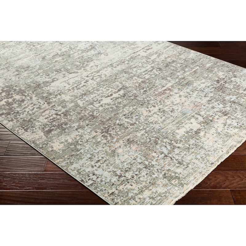 Baines Contemporary Medium Grey Area Rug - 5' x 8'2"