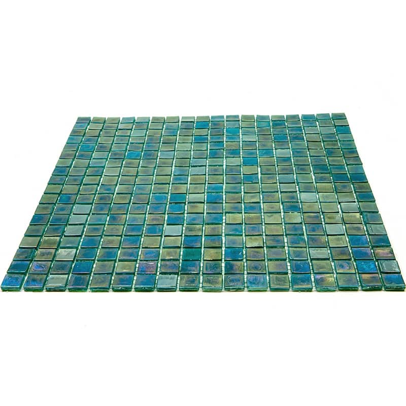 Apollo tile 12" x 12" Skosh Glossy Grenn-Blue Glass Tile (18.69 sq ft/case) - 20 Pack