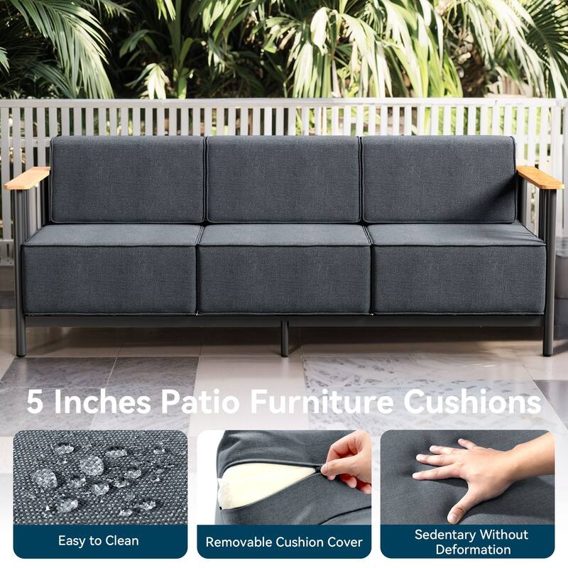 Outdoor Patio Funiture Set with Extra-Thick Seat cushion
