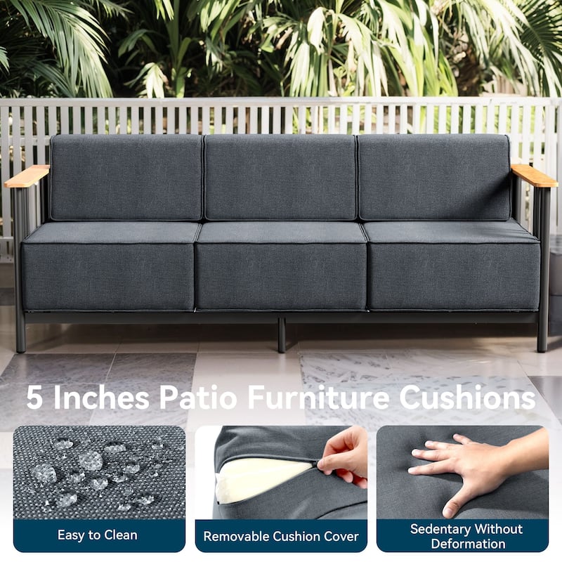 Pocassy 5PCS Sofa Swivel Chair with Table