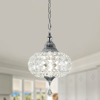 Bella Depot Modern Crystal Dimmable Chandelier Luxuruy Lantern Pendant Light for Living Room Kitchen Island Hallway