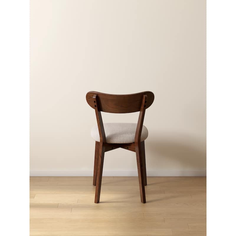 GDFStudio - Eliza Solid Oak Dining Chair with Comfortable Curved Back