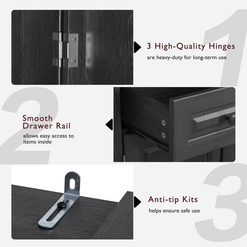 Freestanding 71" Tall Kitchen Pantry Cabinet with Pull-Out Organizers and Unique Embossed Texture for Organized Storage