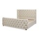 preview thumbnail 17 of 16, Geneva Curved Wing Upholstered Platform Bed with Headboard