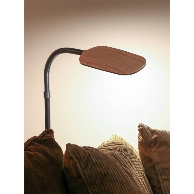 Brightech Litespan Slim 55 in. Natural Wood Industrial Dimmable and Color Temperature Adjustable LED Floor Lamp