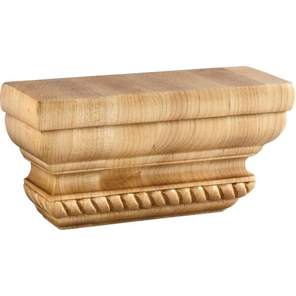 slide 1 of 1, Hardware Resources Capital with Rope Styling, 3"H x 6"W x 2"D Natural Maple