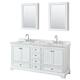 Option White / White Carrara Marble Top / Polished Chrome