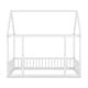 preview thumbnail 22 of 37, Full Size Pine Wood Floor Bed with House Roof & Guardrails