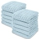 preview thumbnail 19 of 134, Baby Washcloths Muslin Cotton, Large 10"x10" by Comfy Cubs Pack of 10 - Sky Blue
