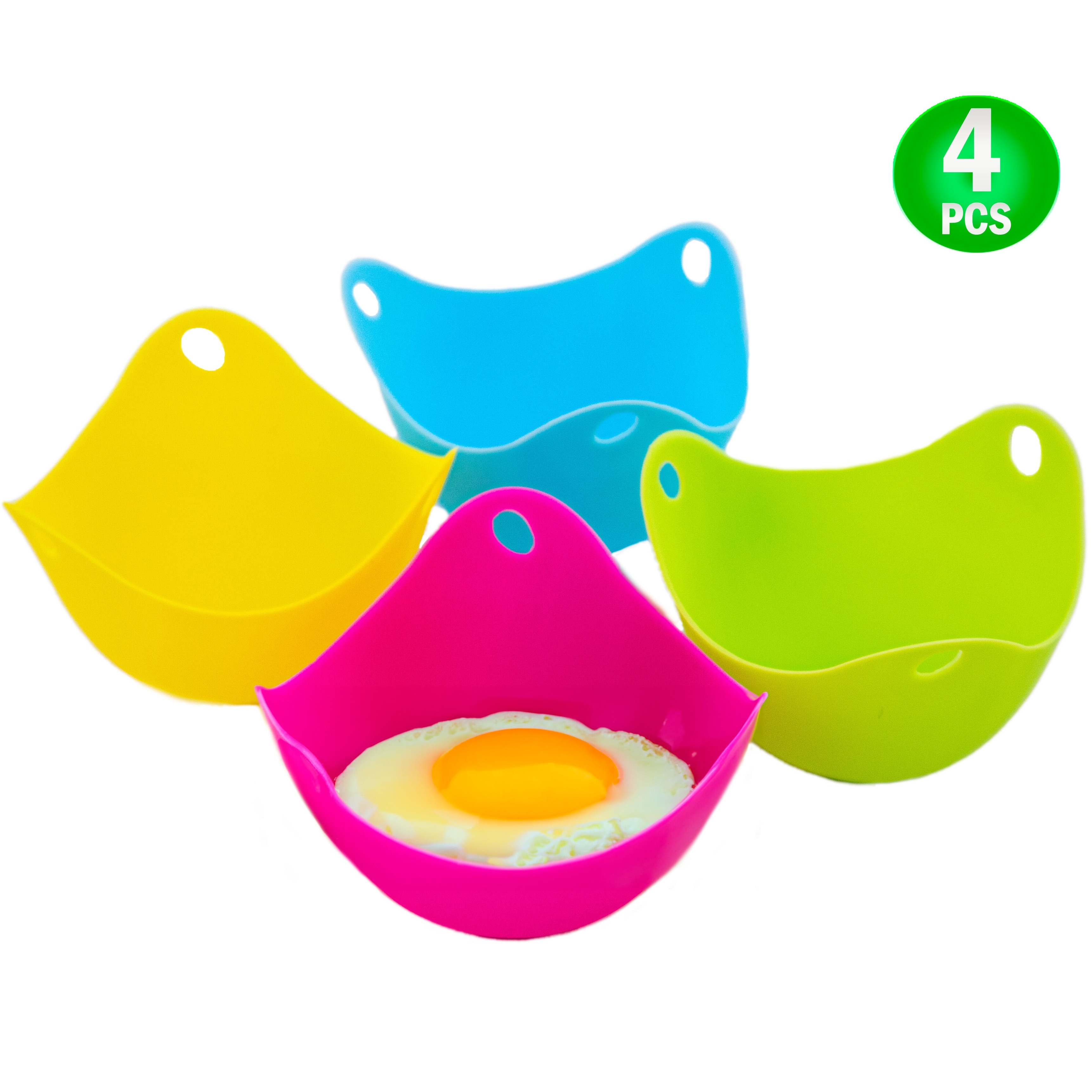 Egg Poacher - Silicone Egg Poaching Cups For Microwave or Stovetop